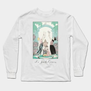 Vintage French Fashion Illustration - Le jeu de graces Long Sleeve T-Shirt